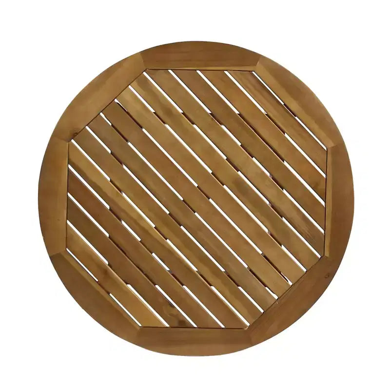 Set Salotto da Giardino Loic Farmhouse Christopher Knight Home in Ferro con Design in Rattan PE e Tavolino da Bistrò a Doghe in Acacia