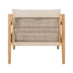 Christopher Knight Home Justina, set 3 pezzi da esterno con sedia in corda e legno di acacia e tavolino con piastrelle in ceramica