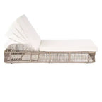 Christopher Knight Home Noline Set da 3 Chaise Longue Regolabili da Esterno in Corda con Tavolino Laterale in Piastrelle di Ceramica