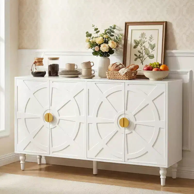 Bahut buffet vintage 140 cm avec rangement