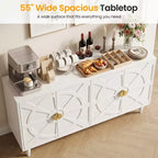 Bahut buffet vintage 140 cm avec rangement