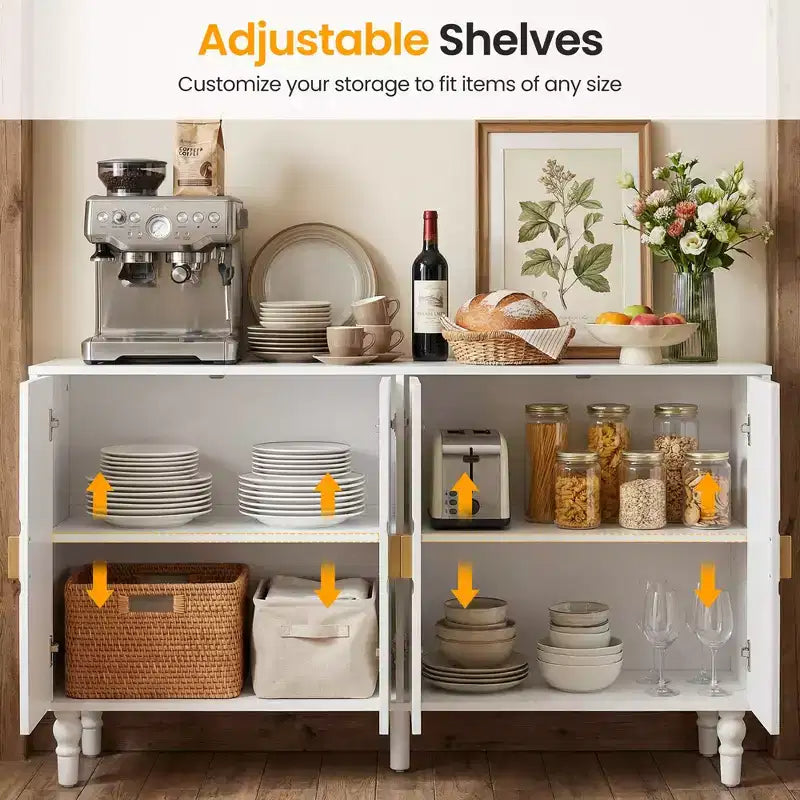 Bahut buffet vintage 140 cm avec rangement