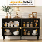 Bahut buffet vintage 140 cm avec rangement