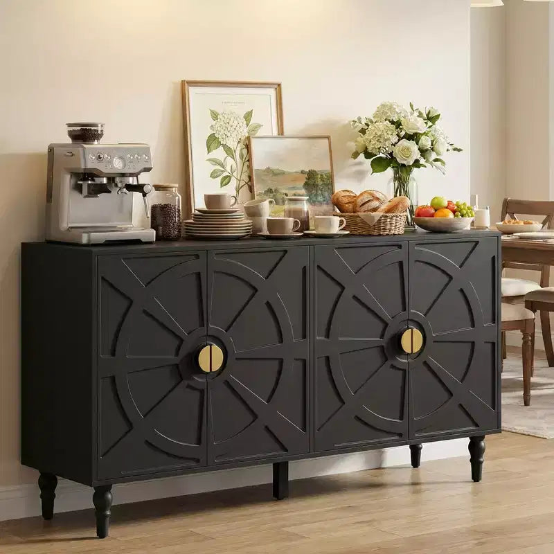Bahut buffet vintage 140 cm avec rangement