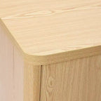 LuxenHome 28.3 Credenza Piccola con Ante, Madia Marrone con Bordi Arrotondati Effetto Rovere