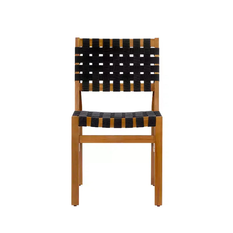 Christopher Knight Home Ratchanon Set 7 pz. da Patio Moderno con Sedie in Legno di Acacia, Corde in PE Intrecciate e Tavolo a Doghe
