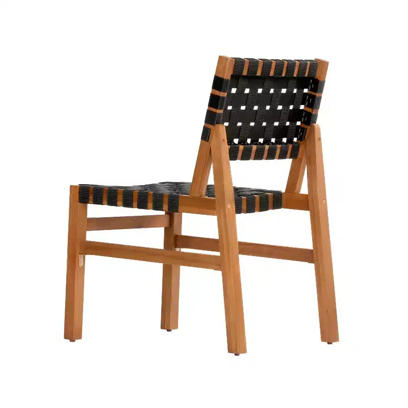 Christopher Knight Home Ratchanon Set 7 pz. da Patio Moderno con Sedie in Legno di Acacia, Corde in PE Intrecciate e Tavolo a Doghe