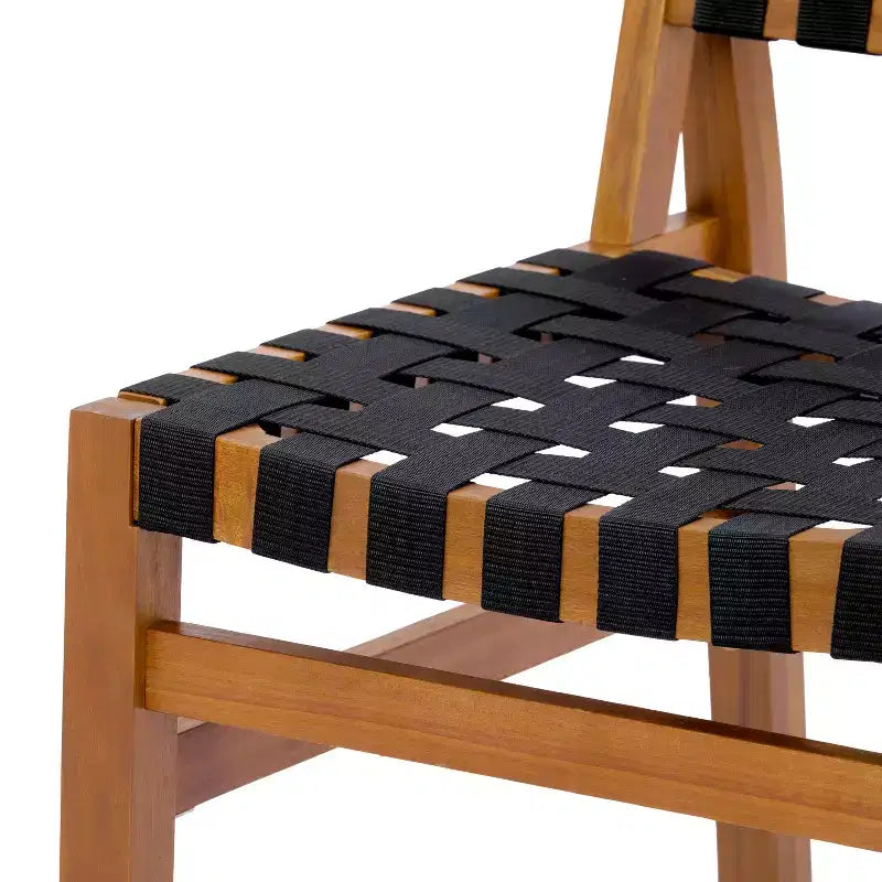 Christopher Knight Home Ratchanon Set 7 pz. da Patio Moderno con Sedie in Legno di Acacia, Corde in PE Intrecciate e Tavolo a Doghe