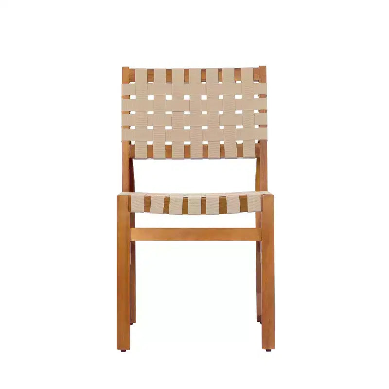 Christopher Knight Home Ratchanon Set 7 pz. da Patio Moderno con Sedie in Legno di Acacia, Corde in PE Intrecciate e Tavolo a Doghe