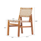 Christopher Knight Home Ratchanon Set 7 pz. da Patio Moderno con Sedie in Legno di Acacia, Corde in PE Intrecciate e Tavolo a Doghe