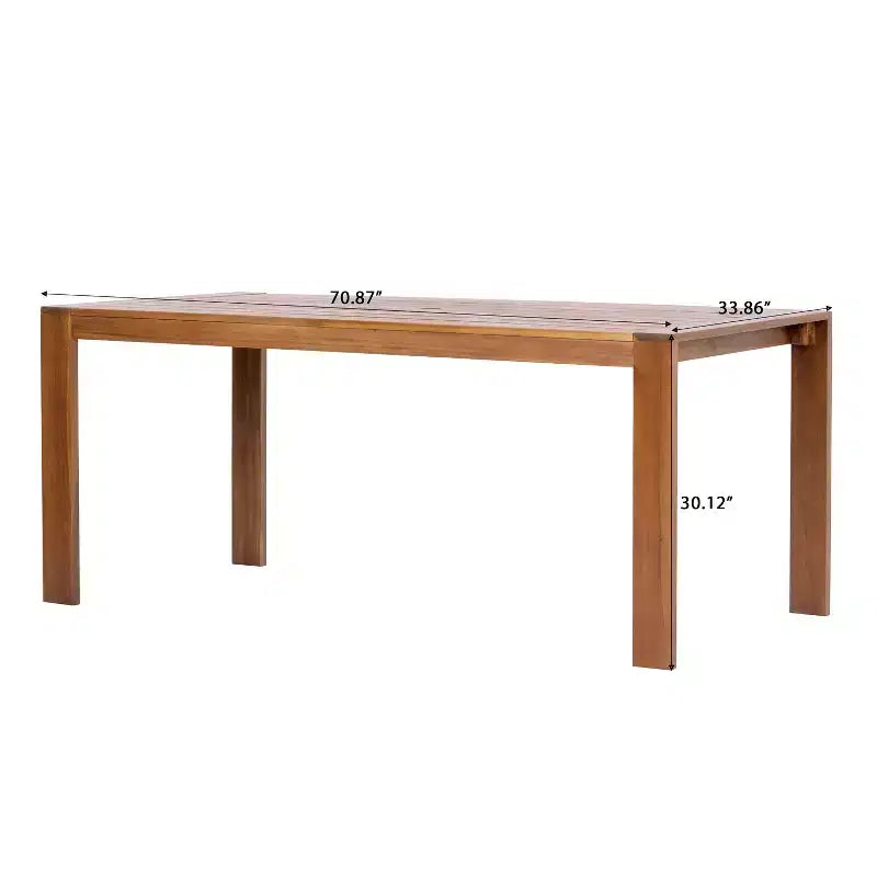 Christopher Knight Home Ratchanon Set 7 pz. da Patio Moderno con Sedie in Legno di Acacia, Corde in PE Intrecciate e Tavolo a Doghe