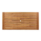 Christopher Knight Home Ratchanon Set 7 pz. da Patio Moderno con Sedie in Legno di Acacia, Corde in PE Intrecciate e Tavolo a Doghe