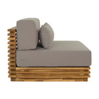 Christopher Knight Home Weston Set 2 pz per salotto con poltrona club e tavolino in legno di acacia e cuscini per esterni