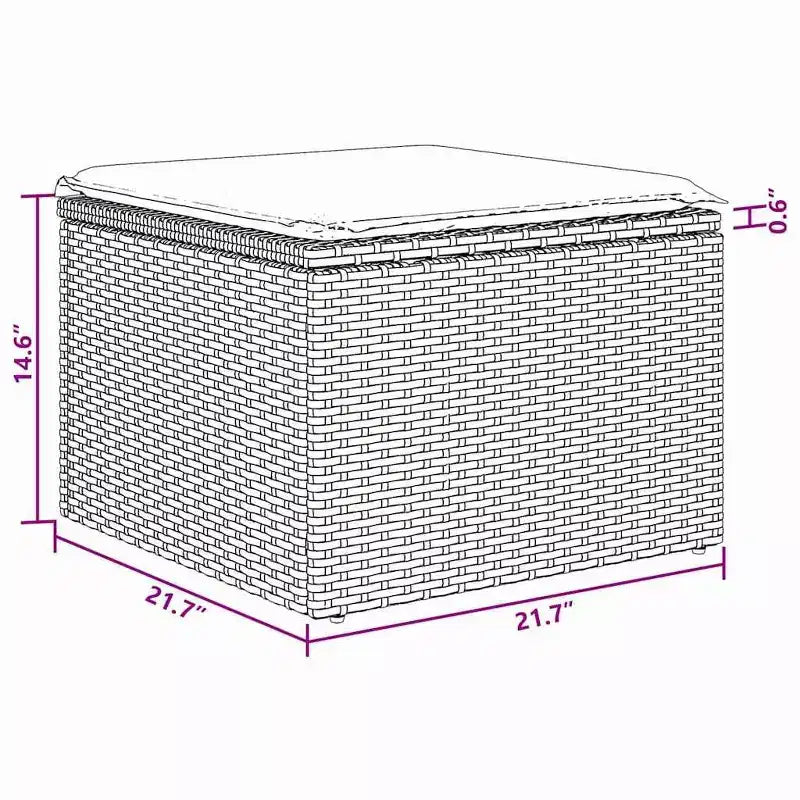 vidaXL Set Salotto da Giardino 4 pz Marrone Polyrattan