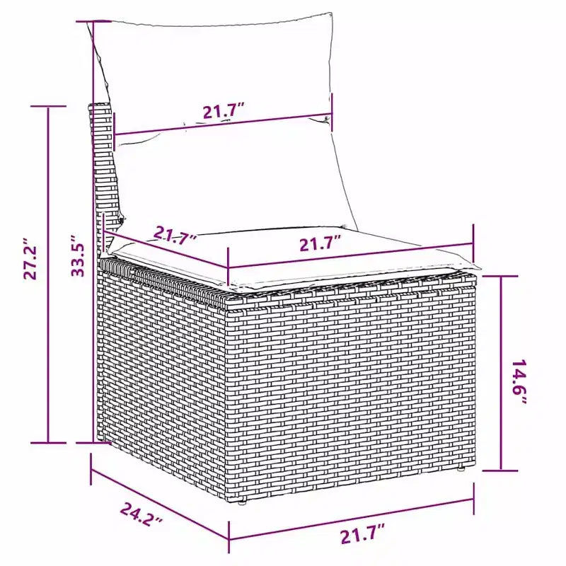 vidaXL Set Salotto da Giardino 4 pz Marrone Polyrattan