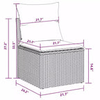vidaXL Set Salotto da Giardino 4 pz Marrone Polyrattan