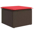 vidaXL Set Salotto da Giardino 4 pz Marrone Polyrattan