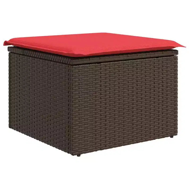 vidaXL Set Salotto da Giardino 4 pz Marrone Polyrattan