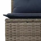 vidaXL Set Salotto da Giardino 4 pz Marrone Polyrattan