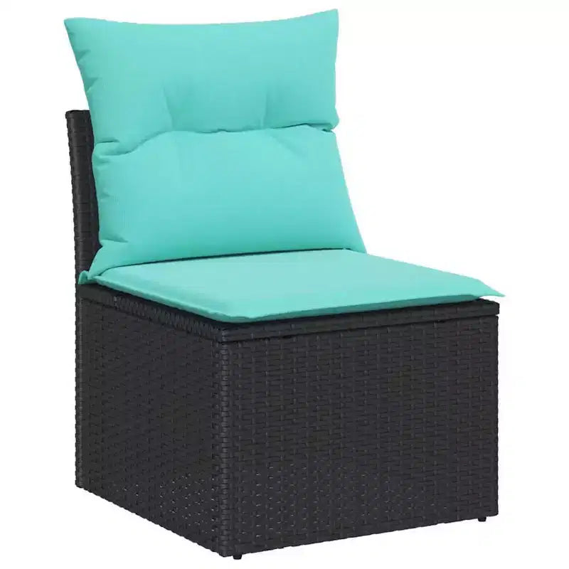 vidaXL Set Salotto da Giardino 4 pz Marrone Polyrattan