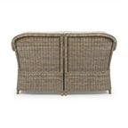 Divano da esterni in rattan intrecciato, 2 sedie, tavolino da caffè Martha Stewart All-Weather - Grigio invecchiato