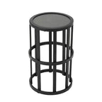 Christopher Knight Home Suriya, sedie girevoli da esterno moderne in acacia con design a corda e tavolino in metallo