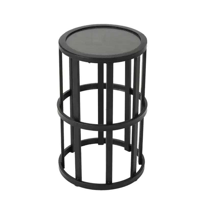 Christopher Knight Home Suriya, sedie girevoli da esterno moderne in acacia con design a corda e tavolino in metallo