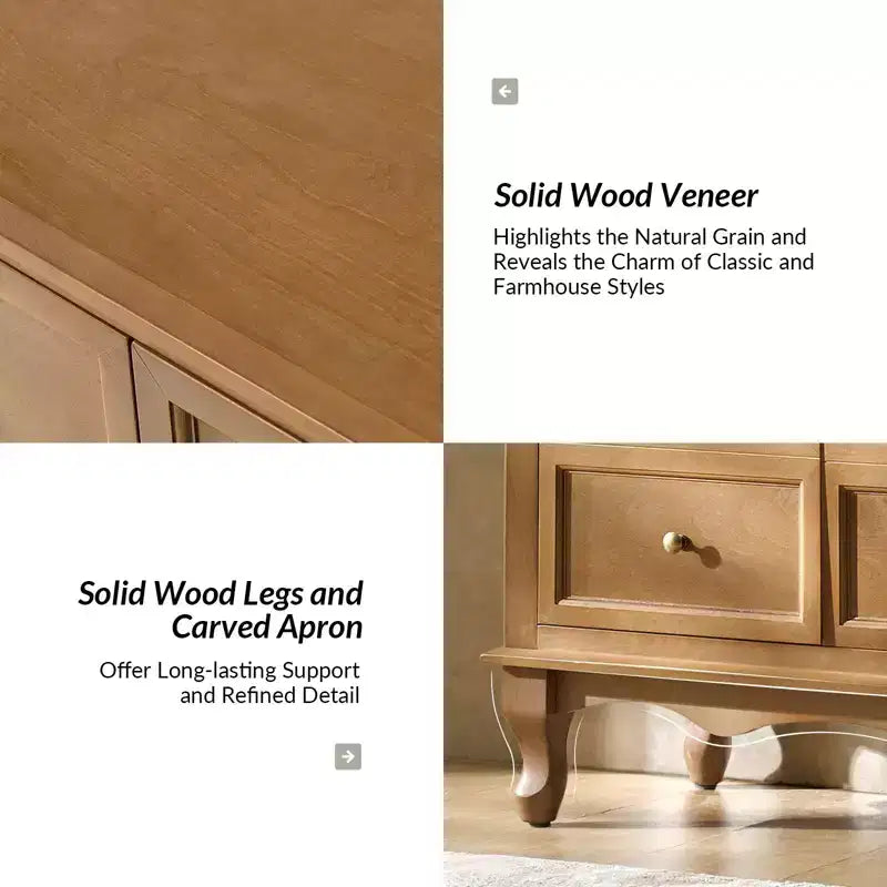 Credenza a 4 ante Ivy 58 Wide|HULALA HOME-ACORN