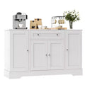 Modern Storage Solution Sideboard Buffet Cabinet  Wooden Credenza with Drawer & 4 Doors  Freestanding Organizer