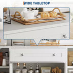 Madia Credenza Moderna con Cassetto e 4 Ante Mobile Contenitore Autoportante in Legno