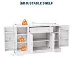 Madia Credenza Moderna con Cassetto e 4 Ante Mobile Contenitore Autoportante in Legno