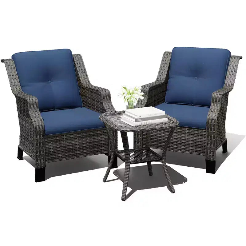 Set Lounge da Esterno Premium UPTIOT con Sedie Girevoli e Tavolino da Caffè