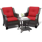 Set Lounge da Esterno Premium UPTIOT con Sedie Girevoli e Tavolino da Caffè