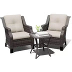 Set Lounge da Esterno Premium UPTIOT con Sedie Girevoli e Tavolino da Caffè