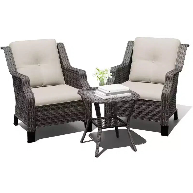 Set Lounge da Esterno Premium UPTIOT con Sedie Girevoli e Tavolino da Caffè