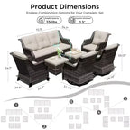 Ensemble de sièges modulaires d'extérieur haut de gamme UPTIOT avec canapé de salon et chaises