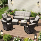 Ensemble de sièges modulaires d'extérieur haut de gamme UPTIOT avec canapé de salon et chaises