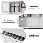 Dispensa Moderna da Cucina, Mobile Contenitore Autoportante per Cibo, Stoviglie e Articoli di Base, Ideale per l'Organizzazione della Sala da Pranzo, Design Contemporaneo