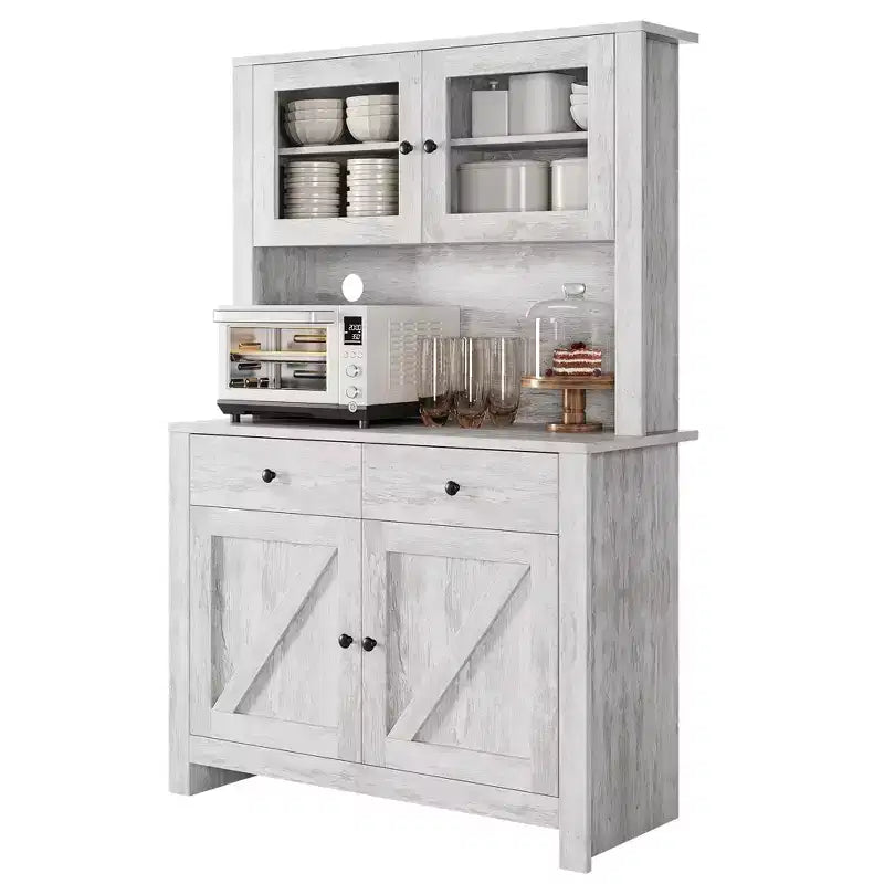 Dispensa Moderna da Cucina, Mobile Contenitore Autoportante per Cibo, Stoviglie e Articoli di Base, Ideale per l'Organizzazione della Sala da Pranzo, Design Contemporaneo