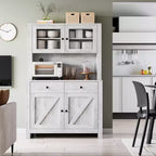 Dispensa Moderna da Cucina, Mobile Contenitore Autoportante per Cibo, Stoviglie e Articoli di Base, Ideale per l'Organizzazione della Sala da Pranzo, Design Contemporaneo