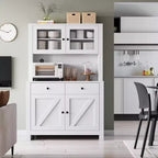 Dispensa Moderna da Cucina, Mobile Contenitore Autoportante per Cibo, Stoviglie e Articoli di Base, Ideale per l'Organizzazione della Sala da Pranzo, Design Contemporaneo