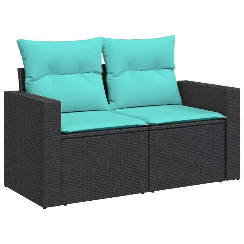vidaXL Set Divani da Giardino 7 pz con Cuscini in Polyrattan