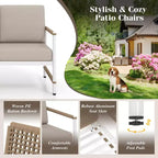 Costway Set Mobili da Giardino 4/8 Pezzi Divano da Esterno con Tavolino e 2 Sedie Singole