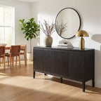 Christopher Knight Home Andy, Madia moderna a 4 ante da 150 cm con gambe in legno di Hevea