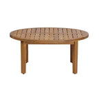Christopher Knight Home Salma Set da 5 Pezzi Moderno da Giardino con Sedute in Legno di Acacia, Tavolo a Doghe e Cuscini