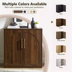 Madia Credenza con Mobile Contenitore, Armadietto d'Accento con Ripiano Regolabile, Tavolo Consolle in Legno per Caffè per Cucina, Soggiorno