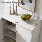 Madia Credenza con Mobile Contenitore, Armadietto d'Accento con Ripiano Regolabile, Tavolo Consolle in Legno per Caffè per Cucina, Soggiorno