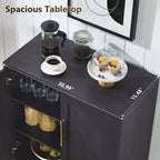 Madia Credenza con Mobile Contenitore, Armadietto d'Accento con Ripiano Regolabile, Tavolo Consolle in Legno per Caffè per Cucina, Soggiorno