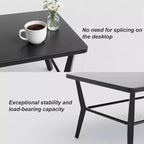 ALAULM Ensemble de mobilier de jardin 8 places en aluminium avec table basse en métal et 5 coussins épais