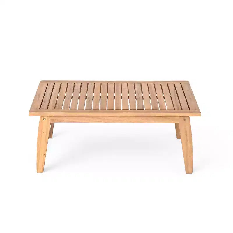 Set da conversazione per patio da 2/4 pezzi, set di mobili da esterno in legno di acacia con divanetto a due posti, tavolo, sedia per giardino/balcone/cortile - ModernLuxe